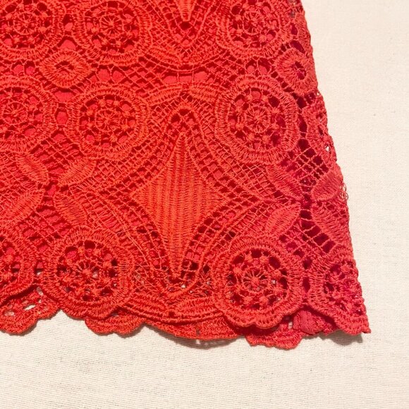 Hollister Red Lace Skirt Womens Size 5 - Picture 6 of 16